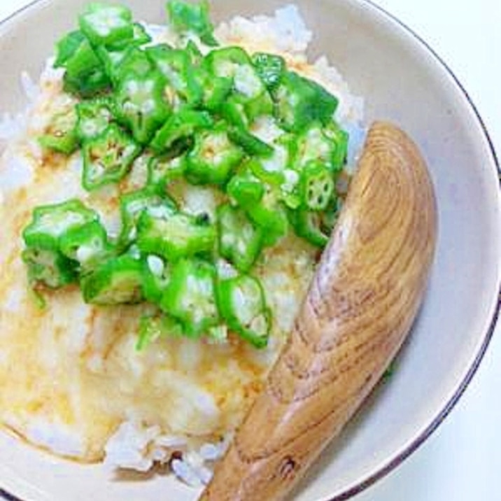 めんつゆで簡単！ご飯が進む！長芋とオクラのとろろ丼